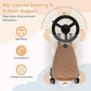 HONEY JOY Ride On Push Car, Outdoor Toddler Riding Toys w/Steering Wheel, Horn & Storage, Foot-to-Floor Sliding Car, No Batteries, Retro Baby Ride On Toys for Boys and Girls (White) by TinyTreasures Baby Boutique