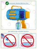 Upgraded Bubble Machine Gun, Built-in Solution, Automatic Blower, 8000+ Bubbles Per Minute for Kids Adults Maker Toys Indoor Outdoor Wedding Birthday Party - Blue by TinyTreasures Baby Boutique