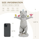 MININOVA Solar Outdoor Decorations Garden Statue Cat Figurines with Birds for Yard Patio Balcony Lawn Outside Ornaments Gifts for Women Mother Kids by GreenHaven Gardens