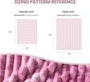 Cozy Bliss Faux Fur Throw Blanket for Couch, Cozy Warm Plush Striped Blanket for Sofa Bedroom Living Room,50 * 60 Inches Tie-dye Pink by CozyNest Decor
