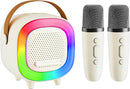 Mini Karaoke Machine Speaker for Kids Adults, Portable Bluetooth with 2 Wireless Microphones, Children's Day Birthday Gift Ideas for Toys for Teens Boys and Girls Aged 4, 5, 6, 7, 8, 9, 10, 11, 12+ by TinyTreasures Baby Boutique