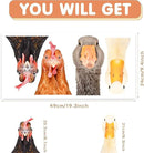 Funny Animal Windows Stickers Decor - 2 Hens Head & 2 Goose Head Window Cling Removable - Cute Animals Window Decals Peel and Stick - Funny Animals Wall Decor for Farmhouse Kitchen Door Refrigerator by CozyNest Decor
