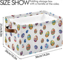 Easter Storage Basket Cube Storage Bins Organizer Bag Collapsible Closet Shelf Baskets with handle for Baby Cloth Pet Toy Book 14.2×10.2×8.3 IN by TinyTreasures Baby Boutique