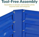 Sunnydaze Galvanized Raised Garden Bed - Metal Raised Bed for Gardening - Outdoor Planter Box for Flowers, Plants, and Vegetables - Blue - 12" L-Shaped by GreenHaven Gardens