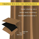 NICETOWN Insulated Curtains Blackout Draperies - Triple Weave Microfiber Home Thermal Insulated Solid Ring Top Blackout Curtains/Panels for Bedroom(Gold Brown, Set of 2, 46 x 90 Inch) by TinyTreasures Baby Boutique