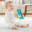 Baby Musical Activity Soft Toys with Sound & Light, Sensory Toys for Infant Developmental with Teether, Rattle and Textures, Soft Plush Toy for Newborn Gift 6 to 12 Months (Blue Dinosaur) by TinyTreasures Baby Boutique
