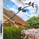 MorTime Extended Reach Wall Mounted Deck Hook, 26.5 Inches Multidirectional Heavy Duty Metal Bird Wall Bracket Wall Mounted Pole for Outdoor Lanterns Wind Chimes Bird Feeders by GreenHaven Gardens