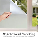 HIDBEA Frosted Window Privacy Film Heat Control UV Blocking, Static Cling Non-Adhesive Reusable Door coverings for Bathroom Home Office (Frosted 23.6 Inch x 13.1 Feet) by CozyNest Decor