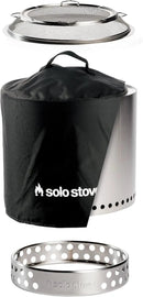 Solo Stove Ranger Big Yard Bundle | Includes Fire Pit, Stand, Shield & Shelter | Perfect for 2–4 People | Portable Wood Burning, Stainless Steel, 15.25in H x 15in Dia by GreenHaven Gardens