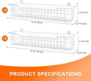 Spice Rack, 4-Pack Seasoning Organizer Wall Mount for Kitchen Storage Organization, Spice Holder Metal Shelf Saving Space for Cabinet, RV, Pantry, White by CozyNest Decor