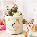 INough Toy Storage Baskets Cute Laundry Basket with Handles Dog Toy Storage Basket Durable Large Cotton Rope Storage Bins Home Organizer Solution for Office, Bedroom, Closet, Toys & Laundry (Lion) by TinyTreasures Baby Boutique