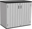 HOMSPARK 37 Cu.Ft Outdoor Storage Shed Weather Resistant, Multi Functional | Double-Wall Resin Storage Sheds & Outdoor Storage Box Waterproof for Backyard Garden Patio Lawn (Light-Grey) by GreenHaven Gardens