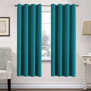 H.VERSAILTEX Solid Turquoise Blue Thermal Insulated Blackout Curtains Nickel Grommet Panels Room Darkening Window Drapes for Bedroom/Living Room 52 x 72 Inch (Set of 2) by CozyNest Decor