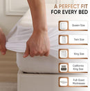 Waterproof Organic Mattress Protector Full - Organic Cotton Breathable Mattress Pad Cover - 250 GSM Comfort - Deep Pocket - Fitted Comfort by TinyTreasures Baby Boutique