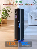 2.64Gal Humidifiers for Bedroom Large Room, Warm and Cool Mist up to 500ft², Top Fill Diffuser Ambient Light, 3 Mist Modes, 24H Timer, 35dB Quiet Humidifier for Home Office Plant by TinyTreasures Baby Boutique