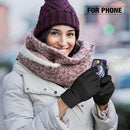 Geyoga 2 Pairs Women's Winter Touch Screen Gloves Soft Warm Fleece Lined Knit Elastic Cuff Winter Texting Gloves by TinyTreasures Baby Boutique