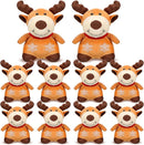 Liliful 10 Pack 8 Inch Christmas Reindeer Stuffed Plush Toy Christmas Elk Deer Stuffed Animal Toys Xmas Plush Elk with Red Scarf Winter Holiday Decoration Gifts for Boys Girls by TinyTreasures Baby Boutique