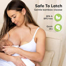 14-Pack Organic Nursing Pads - Washable Breast Pads for Breastfeeding, Nursing Bra Nipple Pads for Breastfeeding, Pumping Bra Reusable Breast Pads, Maternity Breastfeeding Bra Pads (Neutrals, M 3.9") by TinyTreasures Baby Boutique