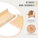Fun Memories Picture Ledge Shelf for Wall, 36 inch Pine Wood Nursery Book Shelves Set of 2- Wall Book Shelves for Kids Room, Home Decor - Kitchen Spice-Natural by TinyTreasures Baby Boutique