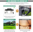 COBIZI 10x15 Pop Up Canopy Tent Heavy Duty with Sidewall, Commercial Outdoor Easy Pop Up Gazebo for Party Wedding All Weather Waterproof UV 50+ with Roller Bag(Leg Upgraded),Black by GreenHaven Gardens