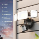 Onforu 75W LED Motion Sensor Outdoor Lights, Dusk to Dawn Flood Light Outdoor Motion Sensor, Hardwired Security Lights Floodlights Outside 7500LM 6500K Daylight IP65 Waterproof (Black) by GreenHaven Gardens
