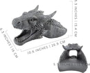 Dragon Garden Downspout Sculpture; Splash Block Anchor w/Ramp for Downspout Extension by GreenHaven Gardens