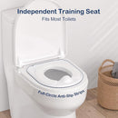 2-in-1 Toddler Potty Training Toilet - Larger Potty Chair & Detachable Training Seat for Boys & Girls Ages 1-3 with Flushing Sound, Wipes Storage, Toilet Paper Holder - Grey by TinyTreasures Baby Boutique
