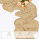Sand 12 Pack 10FT Cheesecloth Table Runner 20 x 120 Inch Long Rustic Gauze Cheese Cloth Table Runner for Wedding Bridal Baby Shower Table Decorations Boho Fabric Sheer Birthday Party Table Decor by CozyNest Decor