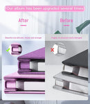 popotop Photo Album Self Adhesive with Picture Display Window,60 Pages DIY Scrapbooking Supplies Kit for 4x6 8x10 Picture,Linen Cover Memory Book for Baby Wedding, with Scraper and Metallic Pen by TinyTreasures Baby Boutique
