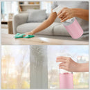 2 Pack Glass Spray Bottles with Long Silicone Sleeve, 16 oz Empty Refillable Containers with Adjustable Spray Nozzles, Spray Bottles for Hair, Cleaning Solutions and Plants Pink by GreenHaven Gardens