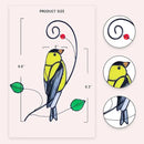 Lolitarcrafts Goldfinch Stained Glass Window Hangings Bird Suncathers for Window by GreenHaven Gardens