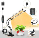 4 Heads Grow Lights for Indoor Plants, Full Spectrum LED Plant Lamps with Clips and 120 inch Cables for Seeding Growing(with Adapter) by GreenHaven Gardens