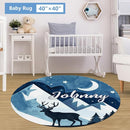 Custom 5-Piece Baby Crib Bedding Set, Personalized Name for Toddlers, Blue Deer Nursery Set for Boy Girl, Double Layer Infant Crib Set, Customized Gifts by TinyTreasures Baby Boutique