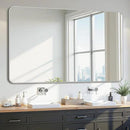Bathroom Mirror 60" x 36", Large Rectangle Wall Mirror, Silver Metal Frame Wall Mounted Mirrors for Bathroom, Vanity, Bedroom, Entryway Decor(Horizontal/Vertical) by CozyNest Decor