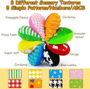 8-in-1 Sensory Balls for Infant Toddlers,Rainbow Fabric Baby Toy for Sensory Development,Montessori Toys for Babies 6-12 Months,8 Different Sensory Tactile Textures with Crinkle Rattle Squeakers by TinyTreasures Baby Boutique