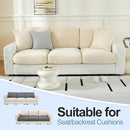 Large Backrest Cushion Covers Super Stretch Backrest Covers for 3 Cushion Couch Sofa, Couch Back Cushion Covers Featuring with Chenille Yarn (Softer Version, 3PC, Beige) by CozyNest Decor