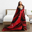 HGOD DESIGNS Red Rose Throw Blanket Ultra Soft Warm All Season Rose Decorative Fleece Blankets for Bed Chair Car Sofa Couch Bedroom 50"X60"