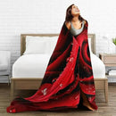 HGOD DESIGNS Red Rose Throw Blanket Ultra Soft Warm All Season Rose Decorative Fleece Blankets for Bed Chair Car Sofa Couch Bedroom 40"X50" by CozyNest Decor