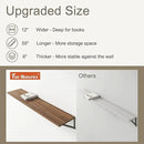 Fun Memories Deep Floating Shelves, 55W x 12D Floating Shelves for Wall, Wood Floating Shelf with Bracket, Wide Display & Storage Wall Shelves for Living Room, Bedroom, Walnut by CozyNest Decor