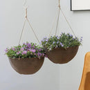 LA JOLIE MUSE Large Hanging Planters - 13 Inch Flower Pots Outdoor Indoor, Hanging Garden Planters Set of 2, New Iron Color by GreenHaven Gardens