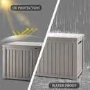 270 Gallon Waterproof Deck Box, Lockable Resin Storage Box for Patio Furniture Cushions Garden Tools and Outdoor Delivery Storage, Coffee by GreenHaven Gardens