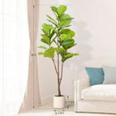 Artificial Fiddle Leaf Fig Tree, 6FT Faux Ficus Lyrata Plant with Realistic Leaves, Lifelike Home Decor Faux Tree in Stylish Pot for Indoor, Office, Living Room Decor (6ft) by CozyNest Decor