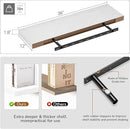 10 inch Deep Wall Shelves 36 inche Long, 1.8 Thick Single Floating Shelf Wall Mounted, Heavy Duty 70 lbs Shelves for Bedroom, Books, Living Room, Kitchen, Office Modern Farmhouse Decor, White by CozyNest Decor