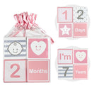 I'm Solid Wood Monthly Weekly Yearly Milestone Age Blocks, Newborn Gifts & Keepsakes for Picture Props (4 Pcs/Pink) by TinyTreasures Baby Boutique