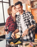 Cooking Spoon for Nonstick Cookwares, Great for Cooking and Serving Sturdy BPA-Free Matte Silicone, Wood Handle Spoon for Mixing, Scoop, and Scrape (Black & Grey, 13.4 inch) by CozyNest Decor