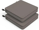 LVTXIII Patio Chair Cushions 19"x19"x3", Water-Repellent Outdoor Seat Cushions for Patio Furniture, Square Chair Pads with Ties for Home Garden Decoration, Set of 2, Dark Grey by GreenHaven Gardens