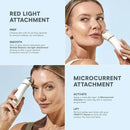 NuFACE TRINITY+ Microcurrent Facial Device + LED Red Light Wrinkle Reducer Attachment - FDA Cleared Skin Tightening Device + Microcurrent Gel Activator & Silk Creme by CozyNest Decor