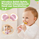 Bear Baby Fruit Food Feeder & Mini Freezer Nibble Tray Combo, 2 Pack Breastmilk Popsicle Molds for Baby Teething Relief, BPA Free Silicone Feeder for Safe Infant Self Feeding, Dishwasher Safe by TinyTreasures Baby Boutique
