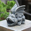 OwMell Gargoyle Statue Garden Guardian Sculpture Figurine Gothic Indoor Outdoor Garden Decor Statue 7 Inch - Lying by GreenHaven Gardens