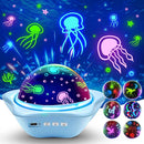 Jellyfish Baby Night Light Projector, Dinosaur+Jellyfish+Unicorn Night Light Projector, 96 Projection Options+USB Rechargeable Baby Sleeping Toys Baby Gifts,Jellyfish Lamp Baby Toys Baby Gifts Newborn by TinyTreasures Baby Boutique